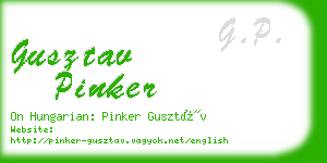 gusztav pinker business card